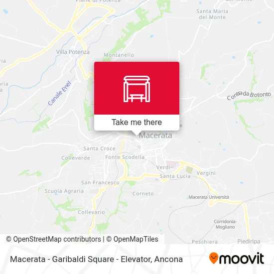 Macerata - Garibaldi Square - Elevator map