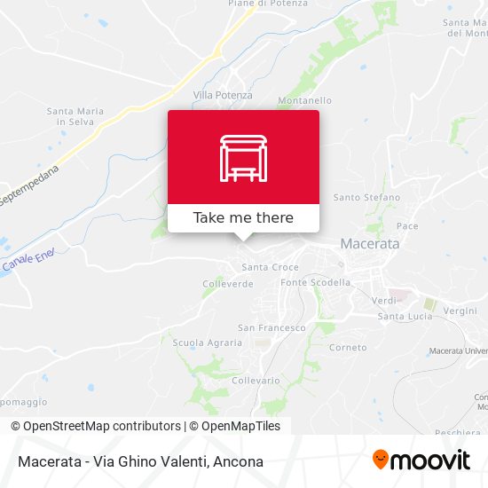 Macerata - Via Ghino Valenti map