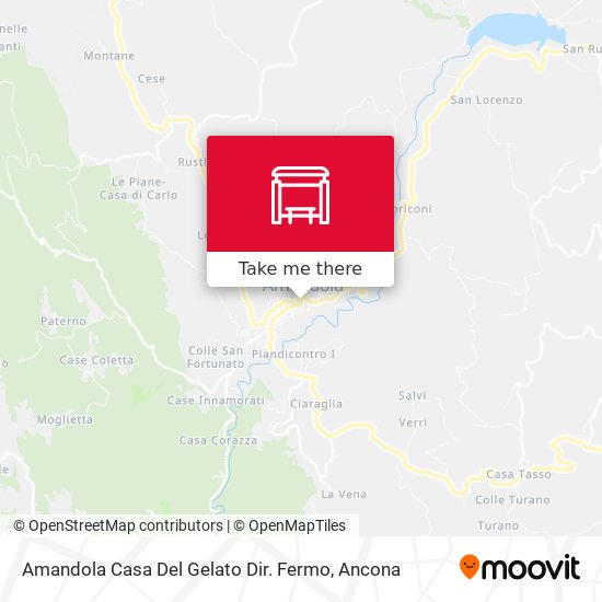 Amandola Casa Del Gelato Dir. Fermo map