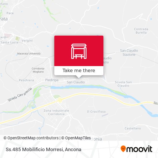 Ss.485 Mobilificio Morresi map