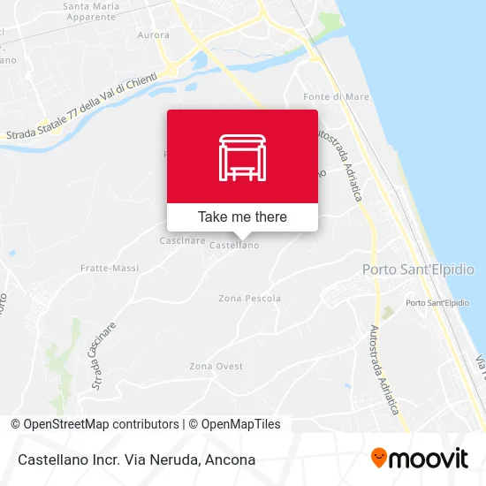 Castellano Junction Via Neruda map