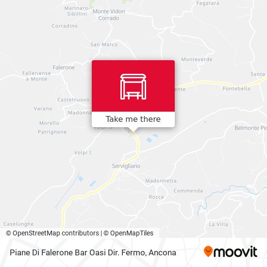 Piane Di Falerone Bar Oasi Dir. Fermo map