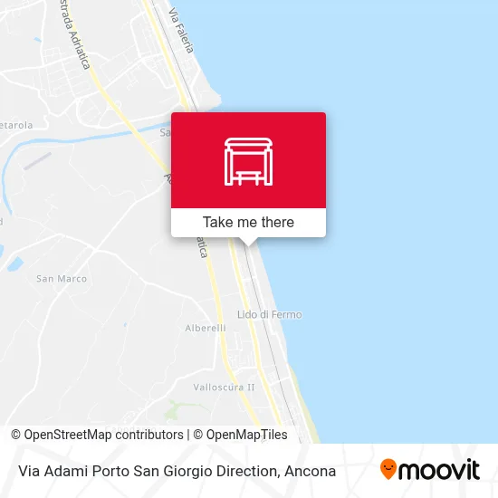Via Adami Porto San Giorgio Direction map