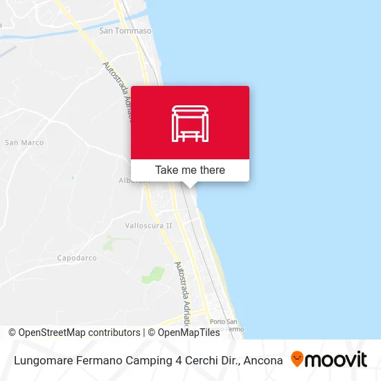 Lungomare Fermano Camping 4 Cerchi Dir. map