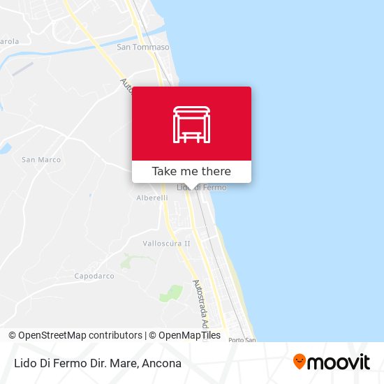 Lido Di Fermo Dir. Mare map