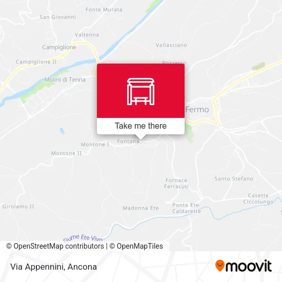 Via Appennini map