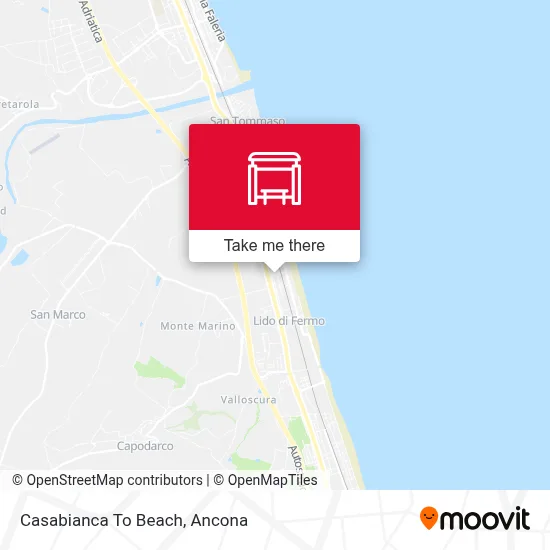 Casabianca To Beach map