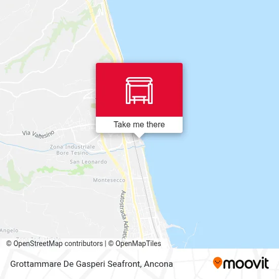 Grottammare De Gasperi Seafront map