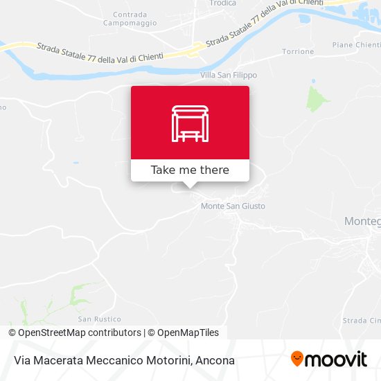 Via Macerata Meccanico Motorini map