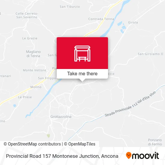 Provincial Road 157 Montonese Junction map