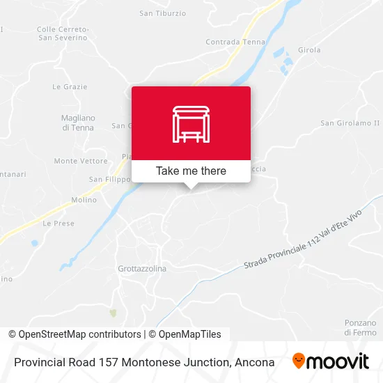 Provincial Road 157 Montonese Junction map