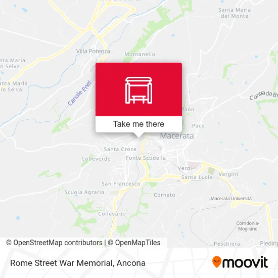 Rome Street War Memorial map