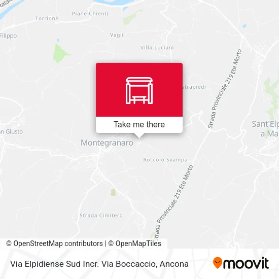 Via Elpidiense Sud Incr. Via Boccaccio map