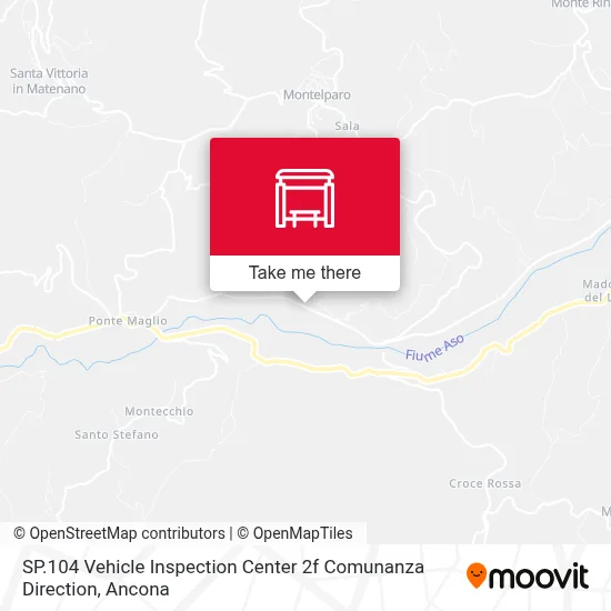 SP.104 Vehicle Inspection Center 2f Comunanza Direction map
