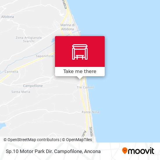 Sp.10 Motor Park Dir. Campofilone map