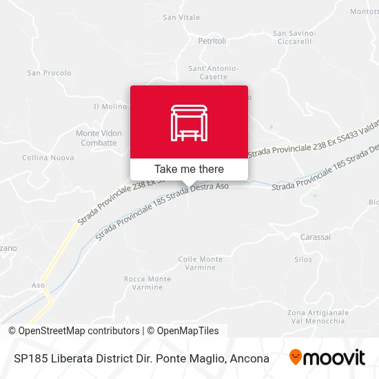SP185 Liberata District Dir. Ponte Maglio map