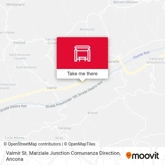 Valmir St. Marziale Junction Comunanza Direction map