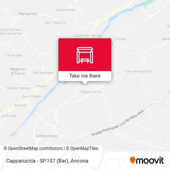 Capparuccia - SP.157 (Bar) map