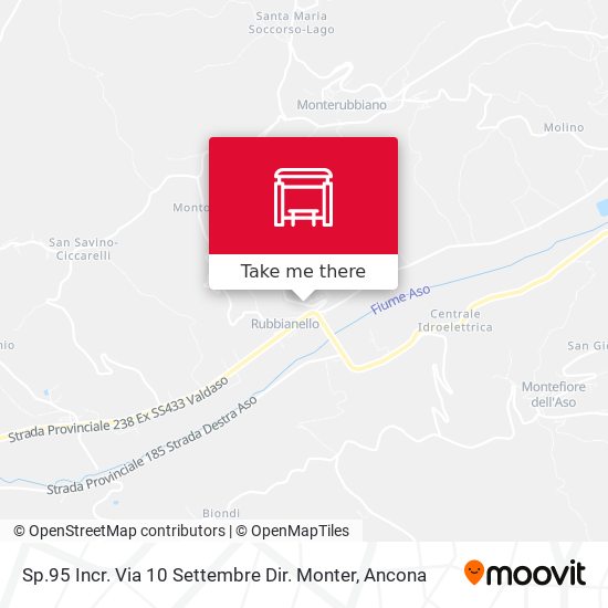 Sp.95 Incr. Via 10 Settembre Dir. Monter map