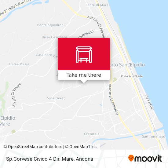 Sp.Corvese Civico 4 Dir. Mare map