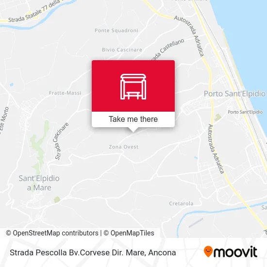 Pescolla Road Corvese Junction Seaside Direction map