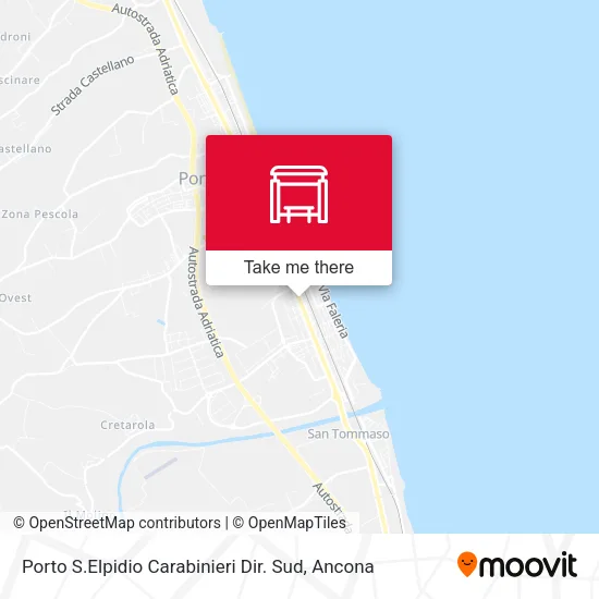 Porto S.Elpidio Carabinieri Dir. Sud map