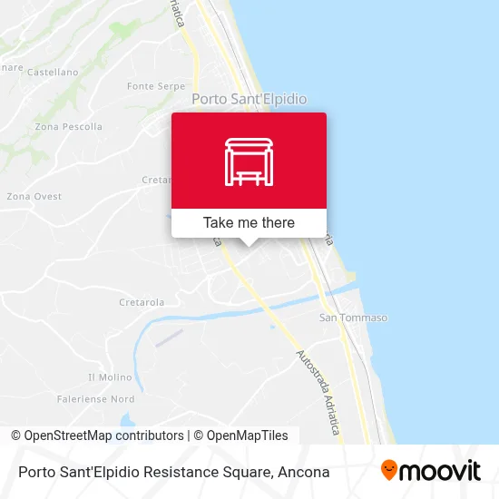 Porto Sant'Elpidio Resistance Square map