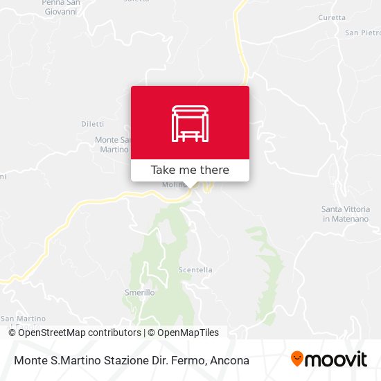 Monte S.Martino Stazione Dir. Fermo map