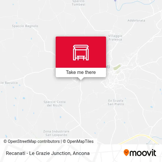 Recanati - Le Grazie Junction map