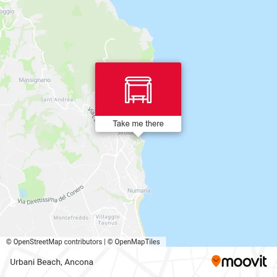 Urbani Beach map