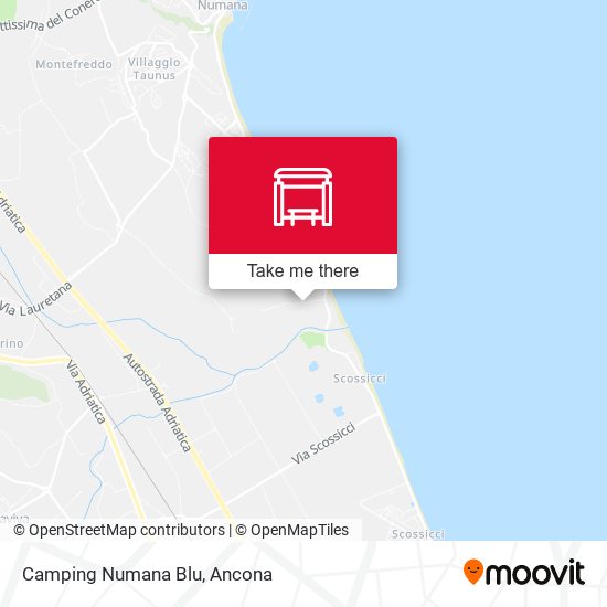 Camping Numana Blu map
