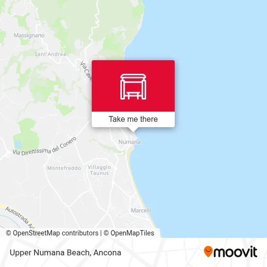 Upper Numana Beach map