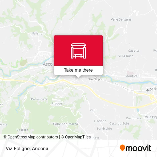Via Foligno map