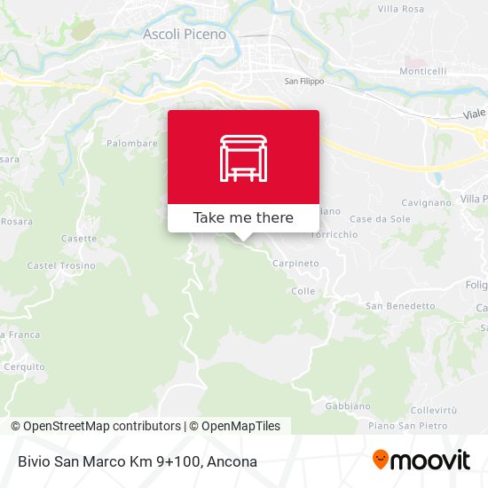 Bivio San Marco Km 9+100 map