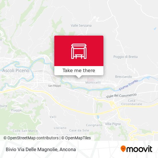 Bivio Via Delle Magnolie map