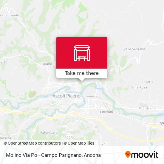 Molino Via Po - Campo Parignano map