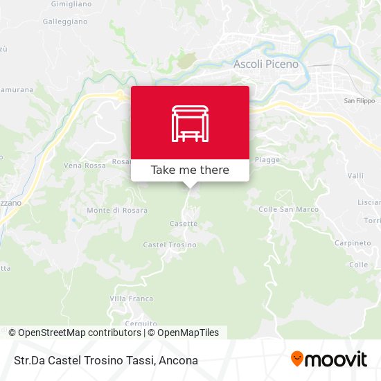 Str.Da  Castel Trosino Tassi map