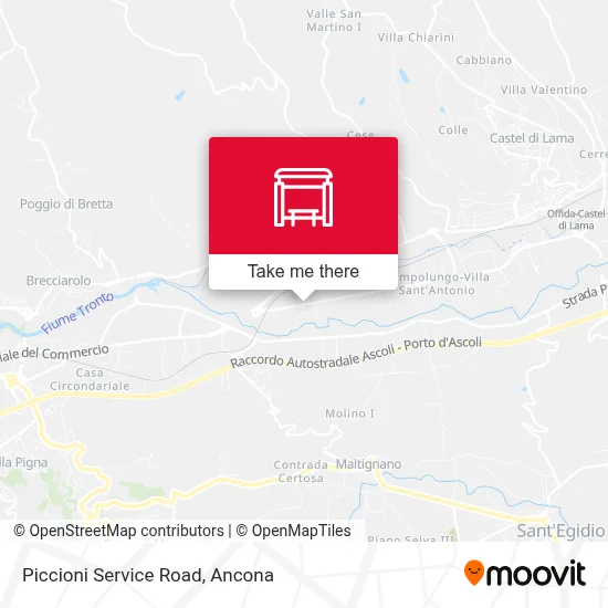 Piccioni Service Road map