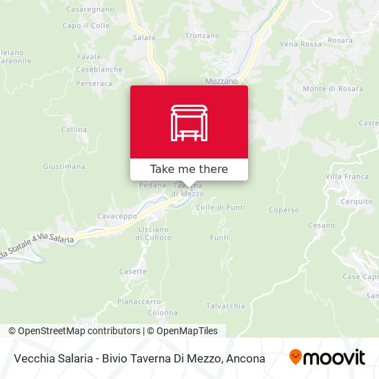 Vecchia Salaria - Bivio Taverna Di Mezzo map