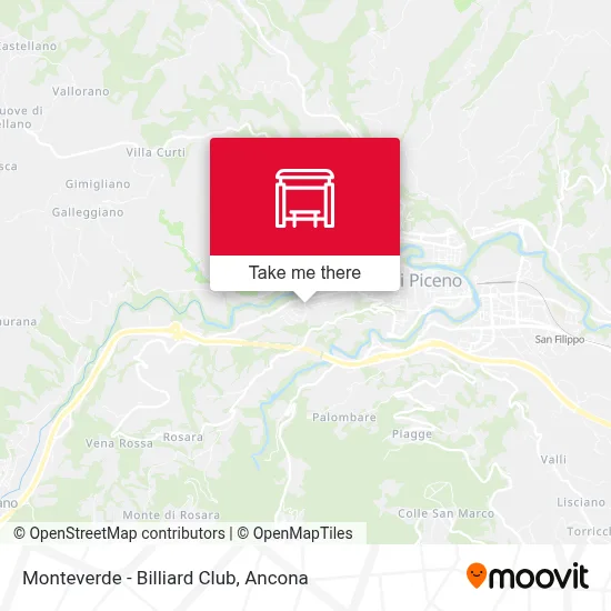 Monteverde - Billiard Club map