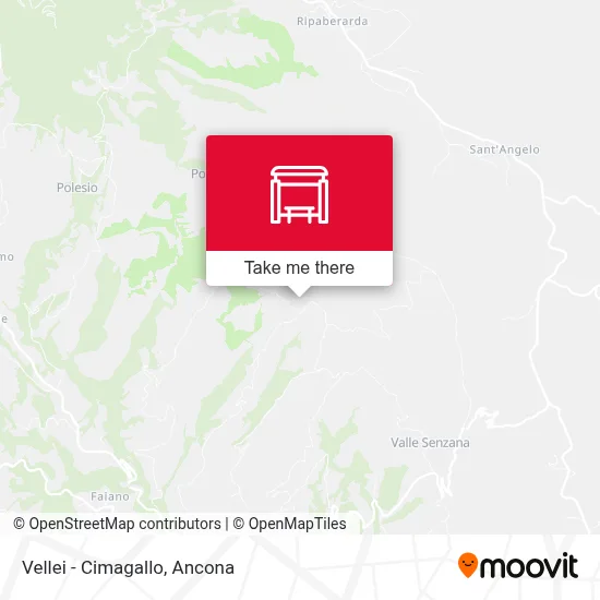 Vellei - Cimagallo map