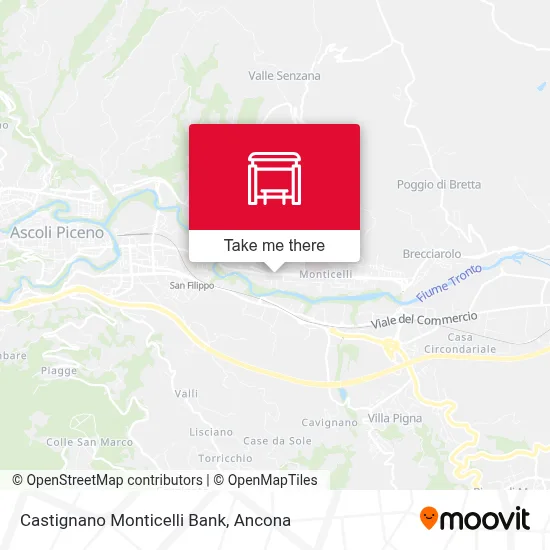 Castignano Monticelli Bank map