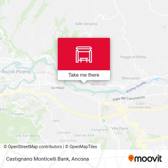 Castignano Monticelli Bank map