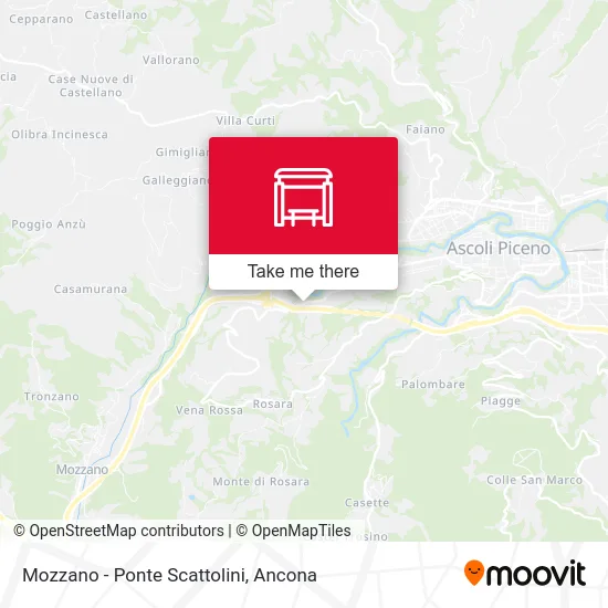 Mozzano - Scattolini Bridge map