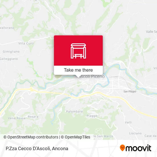P.Zza Cecco D'Ascoli map