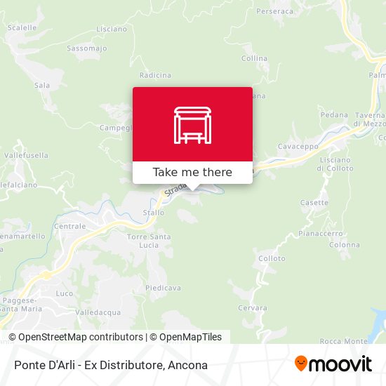 Ponte D'Arli - Ex Distributore map