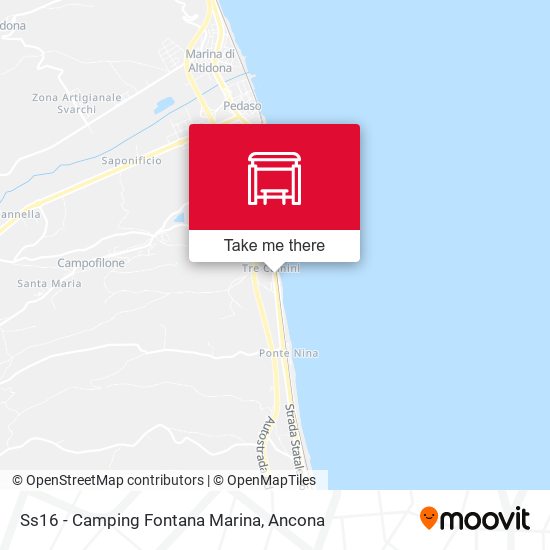 Ss16 - Camping Fontana Marina map