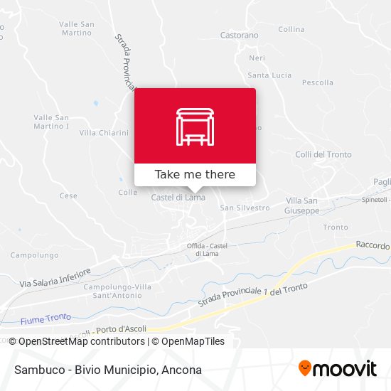 Sambuco - Bivio Municipio map