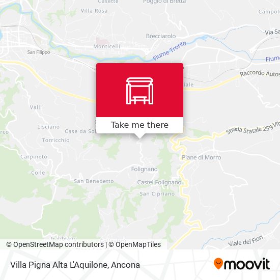 Villa Pigna Alta L'Aquilone map