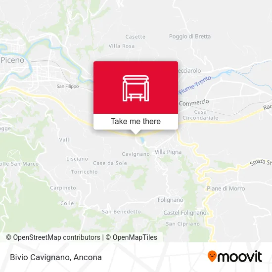 Bivio Cavignano map